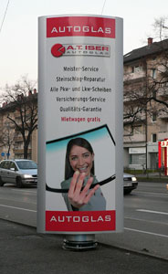 1-Fuß konvexer Licht-Werbepylon